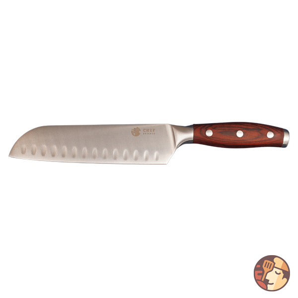 Dao đa năng dáng Santoku Hollow - Chef Studio 17.7 cm