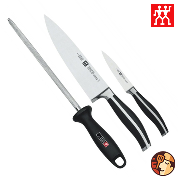 Twin Cuisine - Bộ dao 3 món (dao gọt + dao chef + cây mài dao)