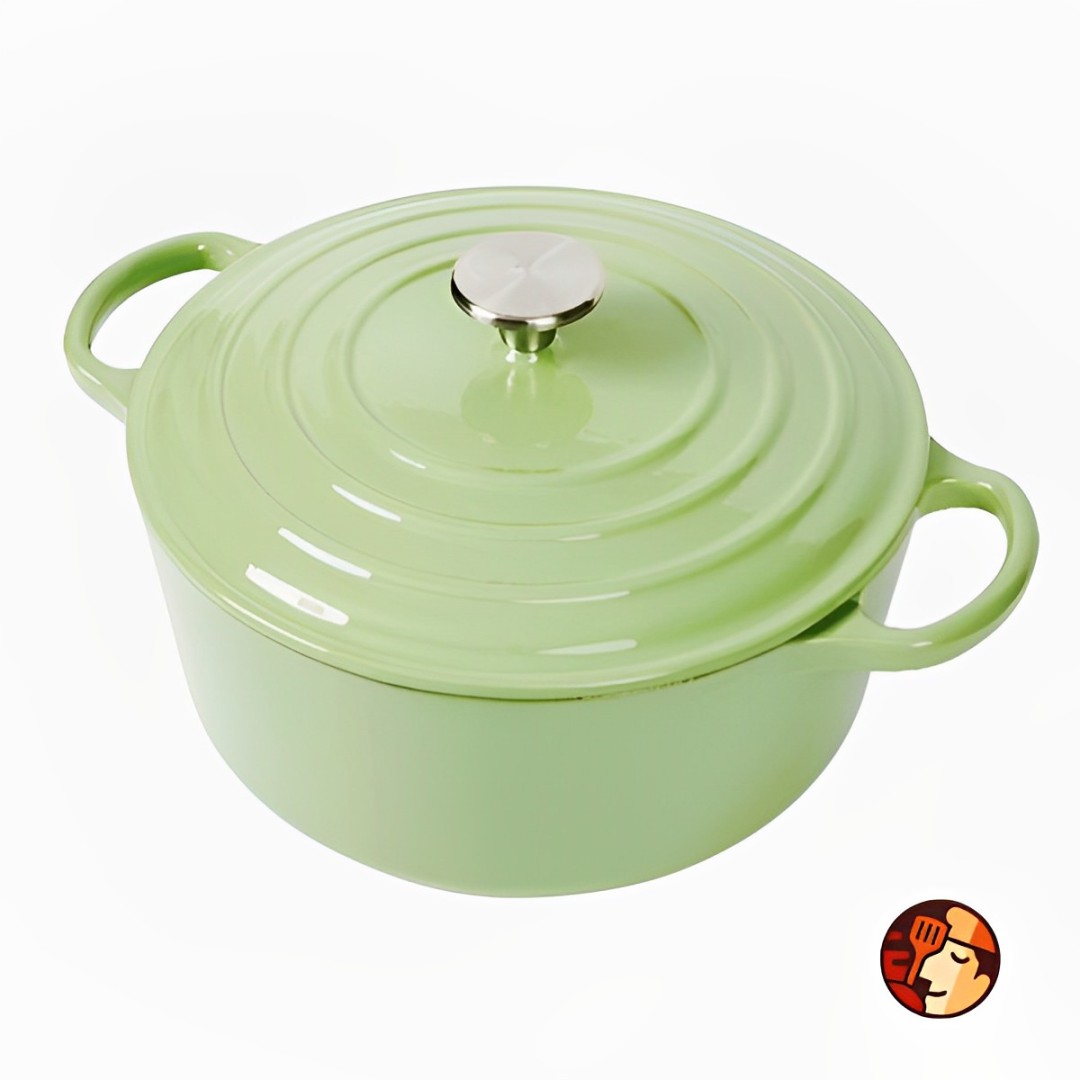Nồi gang phủ gốm Chef Studio xanh ngọc 22cm 3.3L