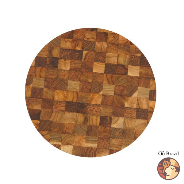 Thớt gỗ Teak Chef Studio hình tròn 30x30x3,8 cm