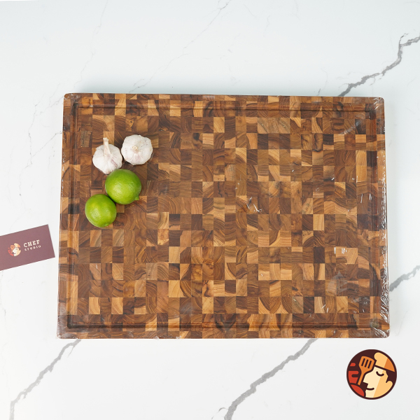 Thớt gỗ Teak Chef Studio hình chữ nhật 38x51x3,8 cm