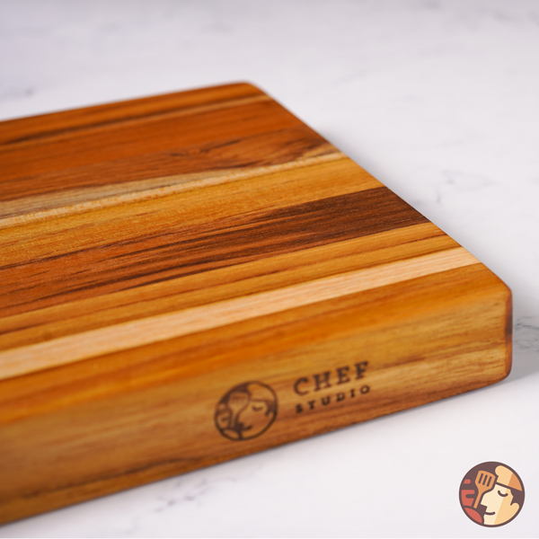 Thớt gỗ Teak chữ nhật ghép ngang 20x30x2,5 cm