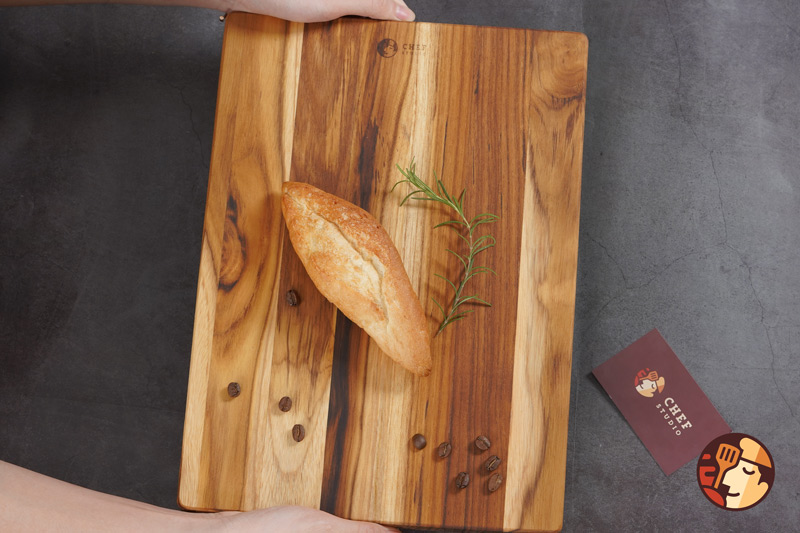 Thớt gỗ Teak Chef Studio hình chữ nhật trơn 35x25x1,4 cm