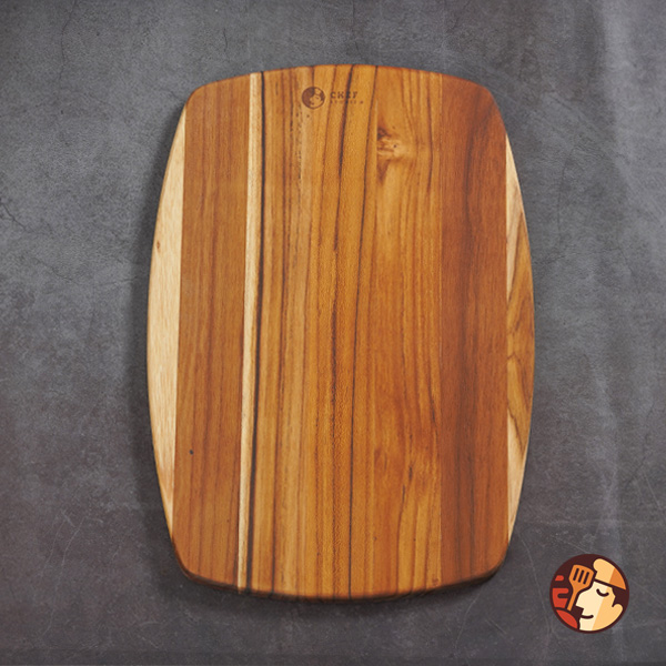 Thớt gỗ Teak Chef Studio hình oval 35x24x1,4 cm