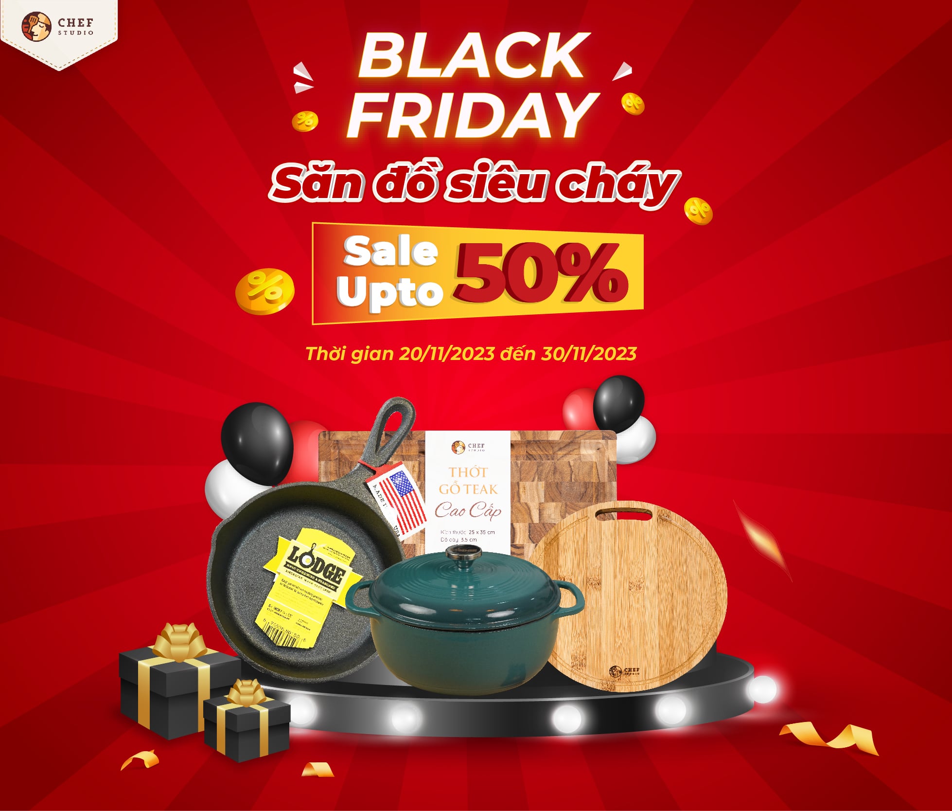 Chef Studio siêu sale Black Friday - Săn đồ siêu cháy