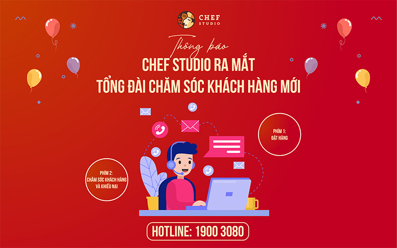 Chef Studio chính thức ra mắt số Hotline mới 1900 3080