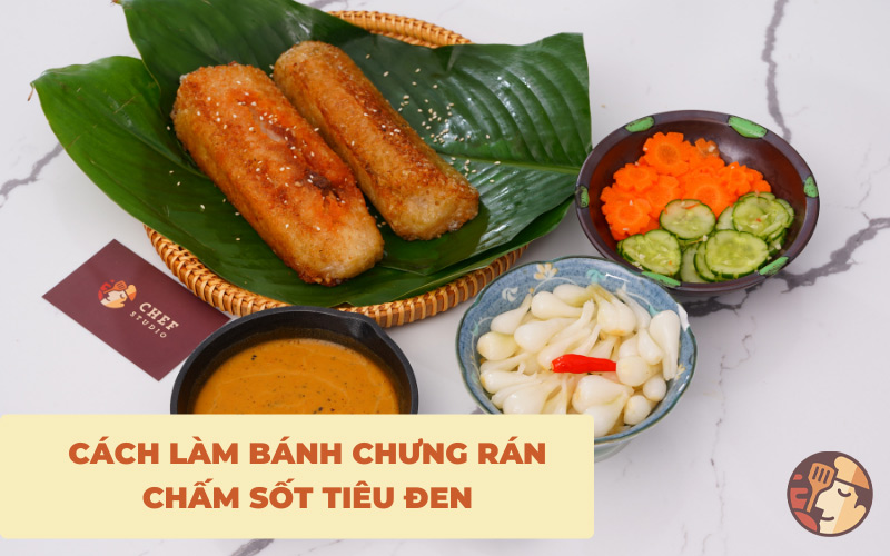 Hướng dẫn cách làm bánh chưng rán chấm sốt tiêu đen với chảo gang Lodge Hướng dẫn cách làm bánh chưng rán chấm sốt tiêu đen với chảo gang Lodge