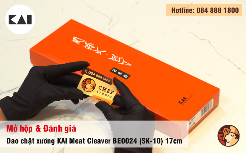 Review dao chặt xương KAI Meat Cleaver BE0024 (SK-10) 17cm