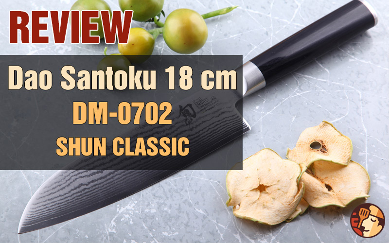 Dao Santoku 18 cm DM-0702 - Dòng KAI Shun Classic